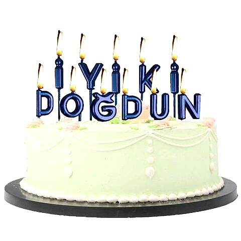 İYİKİ DOĞDUN MAVİ MUM  PK:12 KL:600