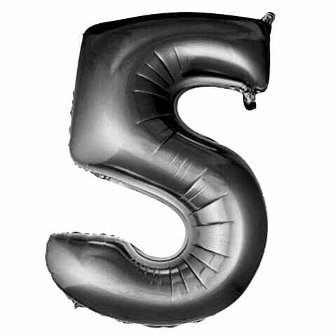 5- RAKAM 40 İNC GÜMÜŞ RENK BALON 100 CM