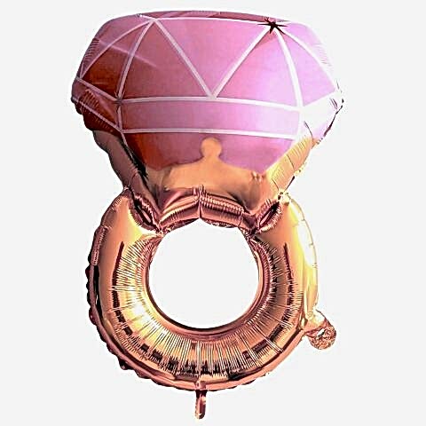 TEK TAŞ YÜZÜK PEMBE FOLYO BALON 46*72