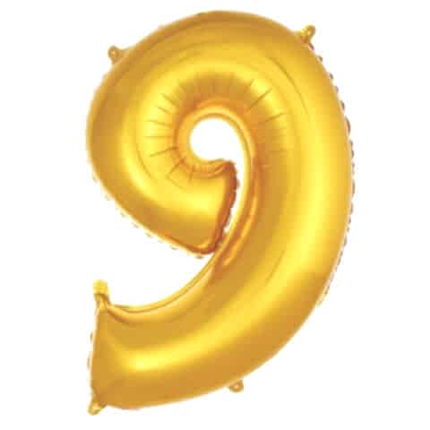 9- RAKAM 40 İNC GOLD RENK BALON 100 CM
