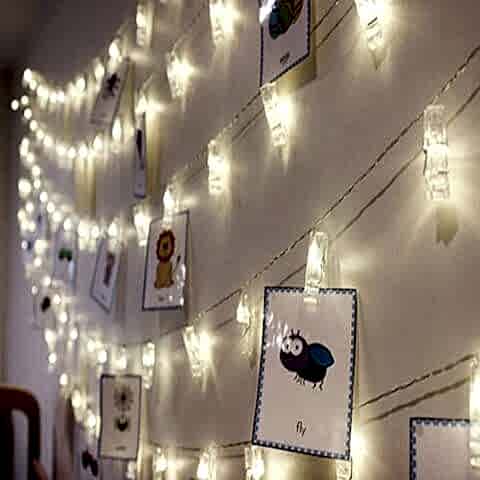 3 PİLLİ BEYAZ MANDAL LED 20 Lİ