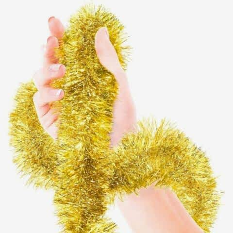 2 MT METALİZE GOLD SİM SÜS 6,5cm