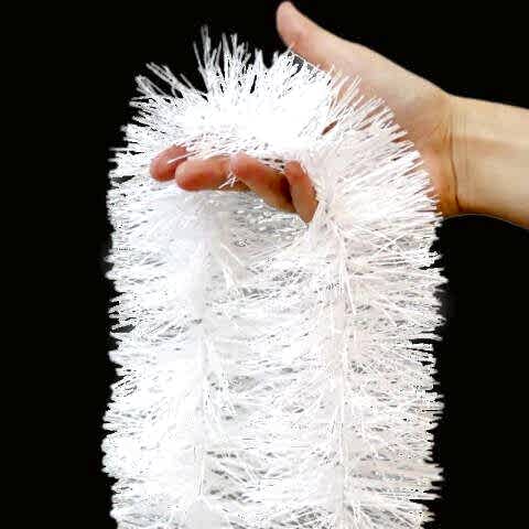 2 MT METALİZE BEYAZ SİM SÜS 6,5cm