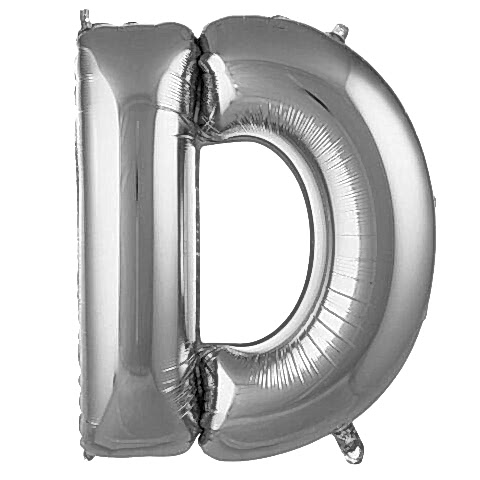 D- HARF 40 İNC GÜMÜŞ RENK BALON 100 CM