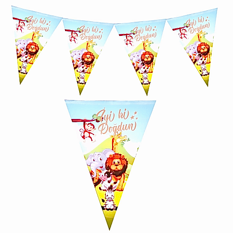 SAFARİ İYİKİ DOĞDUN ÜÇGEN FLAMA