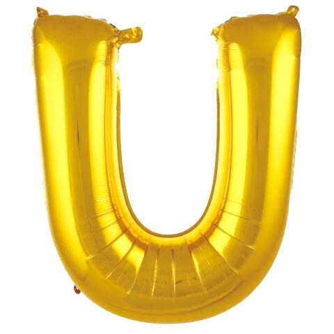 U- HARF 40 İNC GOLD RENK BALON 100 CM