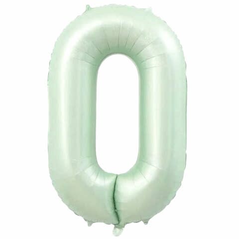 0- RAKAM 34 İNC RETRO YEŞİL RENK BALON 76 CM