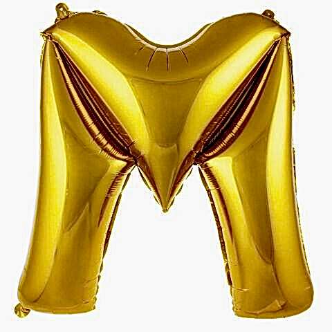 M- HARF 40 İNC GOLD RENK BALON 100 CM