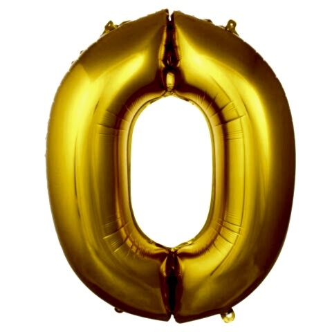 0- RAKAM 40 İNC GOLD RENK BALON 100 CM