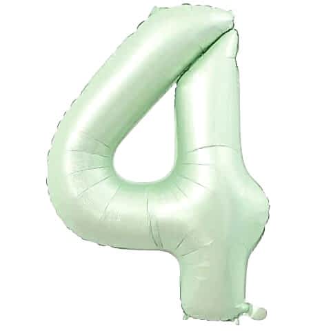 4- RAKAM 34 İNC RETRO YEŞİL RENK BALON 76 CM