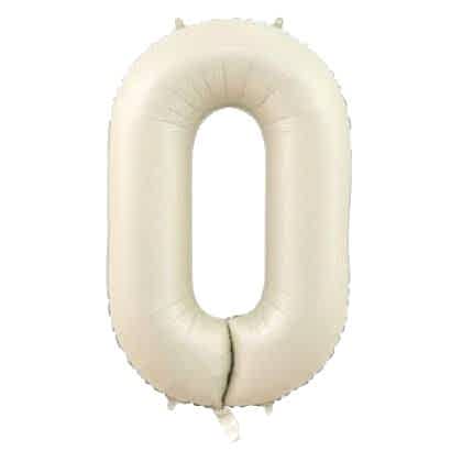 0- RAKAM 34 İNC KREM RENK BALON 76 CM