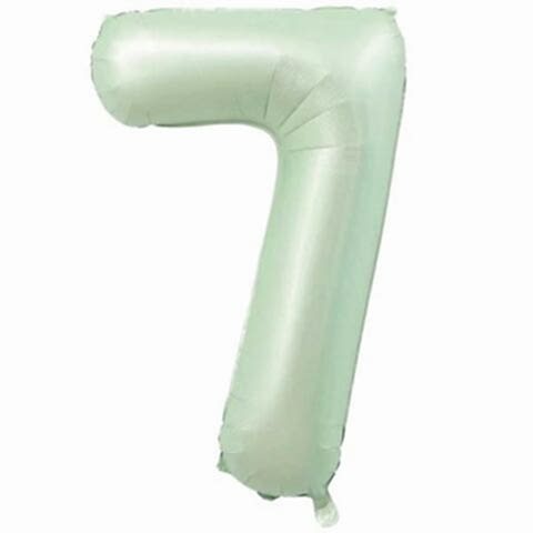 7- RAKAM 34 İNC RETRO YEŞİL RENK BALON 76 CM