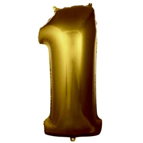 1- RAKAM 40 İNC GOLD RENK BALON 100 CM