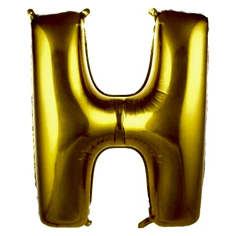 H- HARF 40 İNC GOLD RENK BALON 100 CM