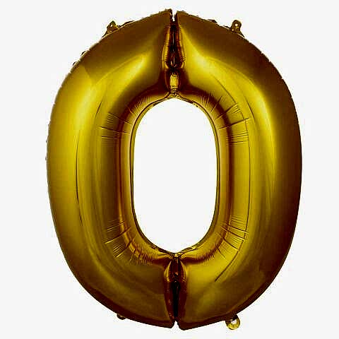 0- RAKAM 34 İNC GOLD RENK BALON 76 CM