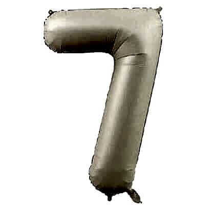 7- RAKAM 34 İNC KREM RENK BALON 76 CM