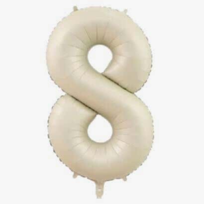 8- RAKAM 34 İNC KREM RENK BALON 76 CM