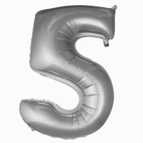 5- RAKAM 34 İNC GÜMÜŞ RENK BALON 76 CM