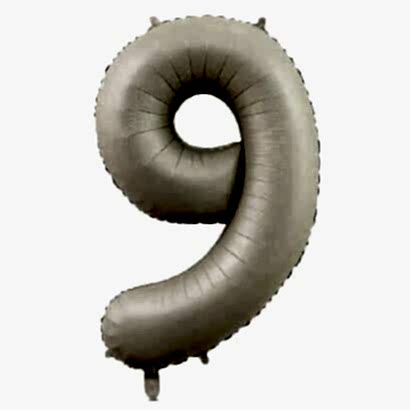 9- RAKAM 34 İNC KREM RENK BALON 76 CM