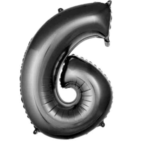 6- RAKAM 34 İNC GÜMÜŞ RENK BALON 76 CM