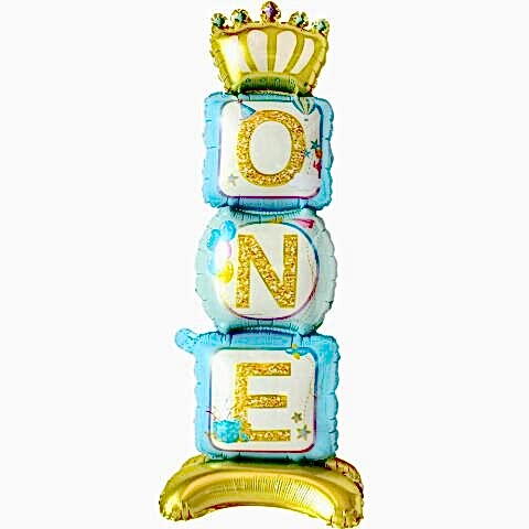 AYAKLI ONE MAVİ FOLYO BALON 34*108