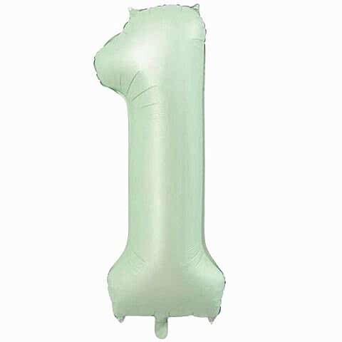 1- RAKAM 16 İNC RETRO YEŞİL RENK BALON 36 CM