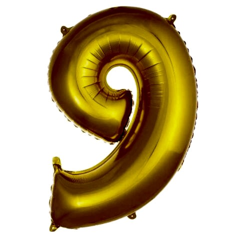 9- RAKAM 34 İNC GOLD RENK BALON 76 CM
