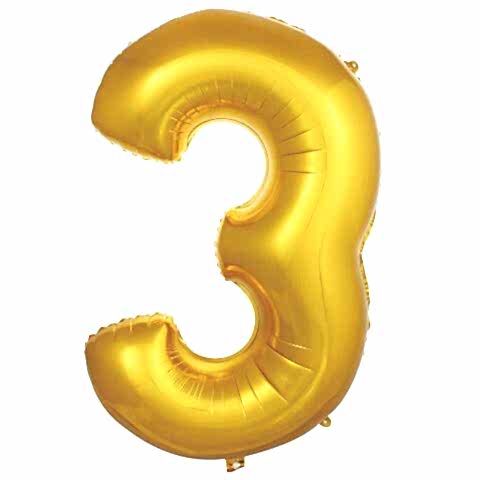 3- RAKAM 34 İNC GOLD RENK BALON 76 CM