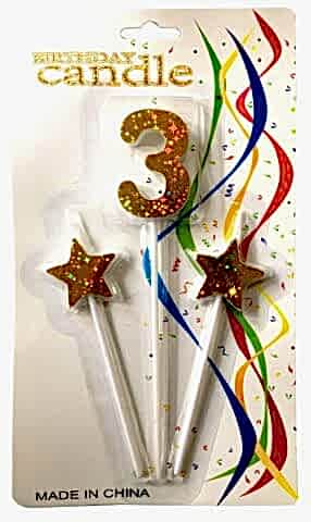 ÇUBUKLU YILDIZLI  3 RAKAM GOLD MUM PK:12