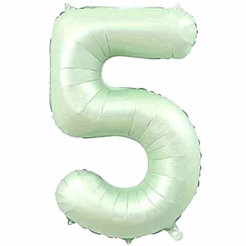 5- RAKAM 16 İNC RETRO YEŞİL RENK BALON 36 CM
