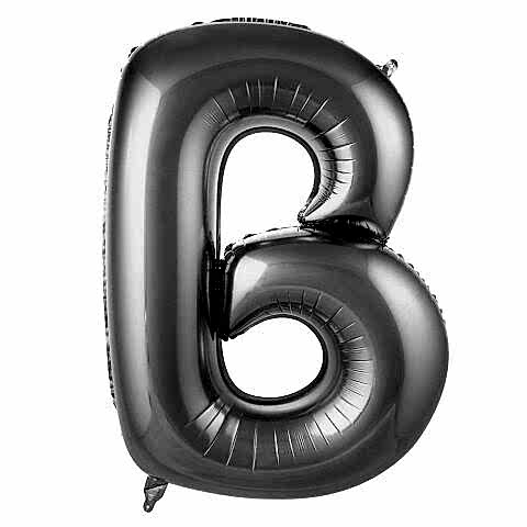 B- HARF 34 İNC GÜMÜŞ RENK BALON 76 CM