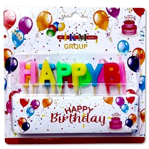 HAPPY BiRTHDAY RENKLİ MUM PK:24 KL:600