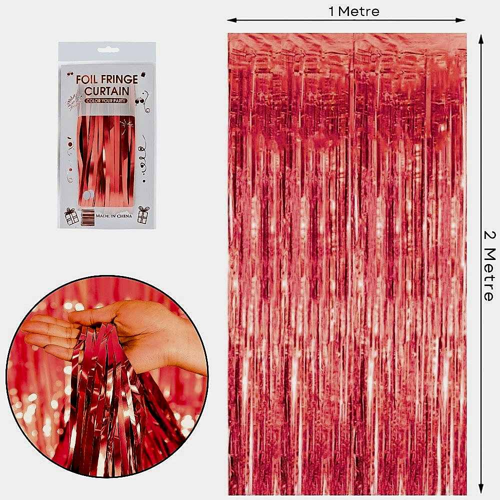 İTHAL METALİZE KIRMIZI ARKA PLAN PERDESİ 2*1m