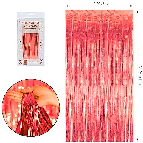 İTHAL METALİZE KIRMIZI ARKA PLAN PERDESİ 2*1m