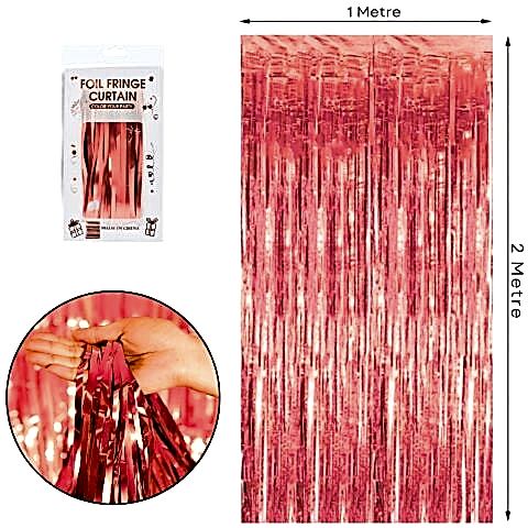İTHAL METALİZE KIRMIZI ARKA PLAN PERDESİ 2*1m