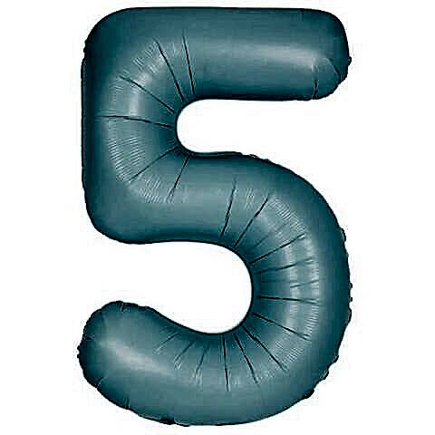 5- RAKAM 16 İNC RETRO MAVİ RENK BALON 36 CM