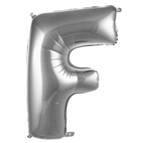 F- HARF 34 İNC GÜMÜŞ RENK BALON 76 CM