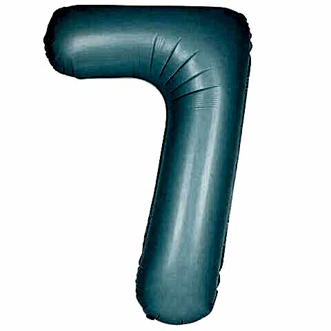 7- RAKAM 16 İNC RETRO MAVİ RENK BALON 36 CM