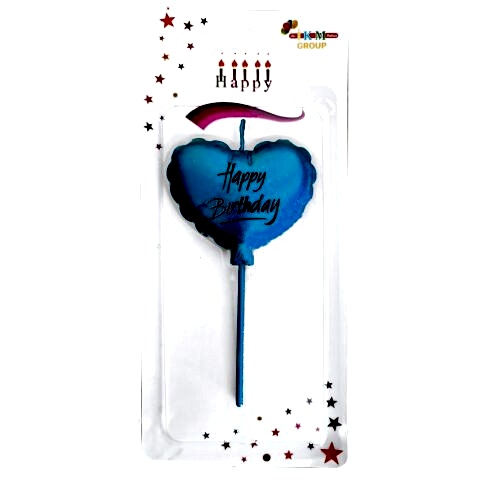 HAPPY BİRTHDAY KALP MAVİ MUM PK:12 KL:480