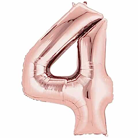 4- RAKAM 16 İNC ROSEGOLD RENK BALON 36 CM