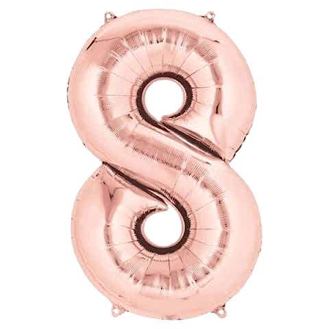 8- RAKAM 16 İNC ROSEGOLD RENK BALON 36 CM