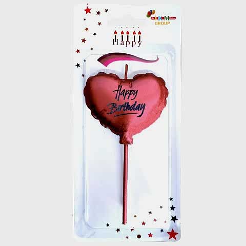 HAPPY BİRTHDAY KALP KIRMIZI MUM PK:12 KL:480