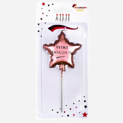İYİKİ DOĞDUN YILDIZ ROSEGOLD MUM PK:12 KL:480