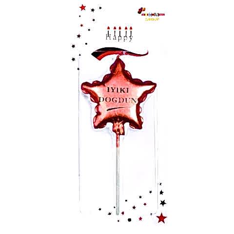 İYİKİ DOĞDUN YILDIZ KIRMIZI MUM PK:12 KL:480