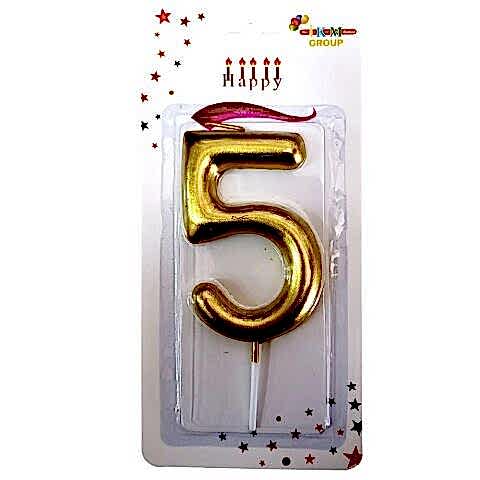 BÜYÜK BOY 5 RAKAM GOLD  MUM 13cm PK:24 KL:600