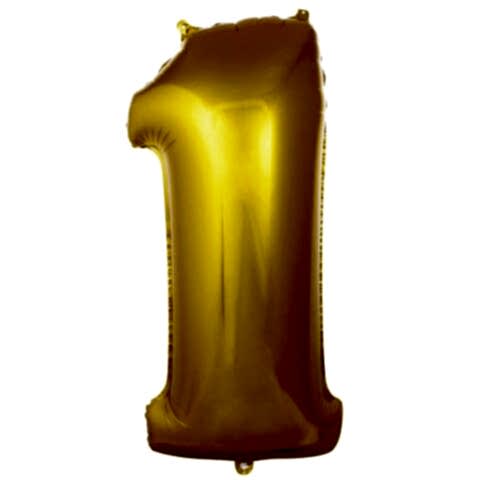1- RAKAM 34 İNC GOLD RENK BALON 76 CM
