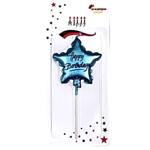 HAPPY BİRTHDAY YILDIZ MAVİ MUM PK:12 KL:480