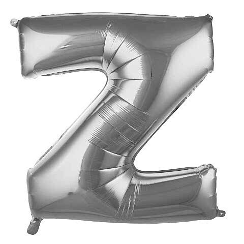 Z- HARF 34 İNC GÜMÜŞ RENK BALON 76 CM