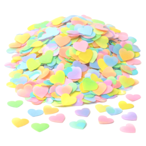 METALİZE BALON İÇİ KALP MAKARON PUL