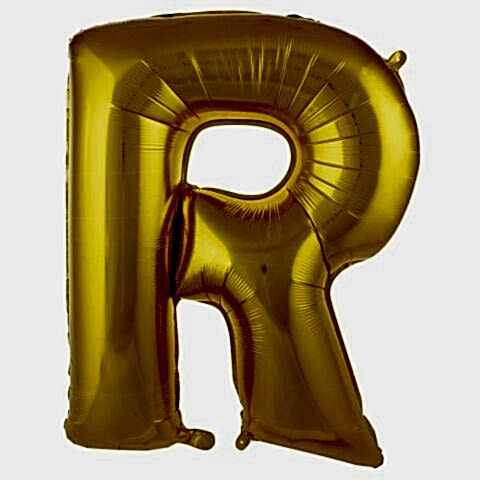 R- HARF 34 İNC GOLD RENK BALON 76 CM